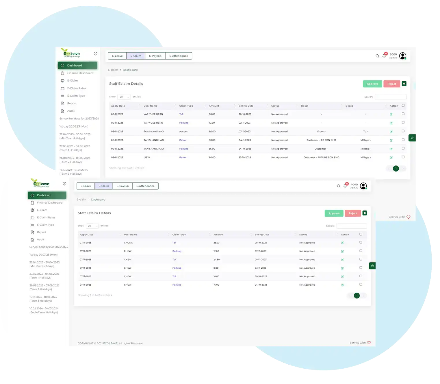 eclaim-employee-dashboard eclaim-employee